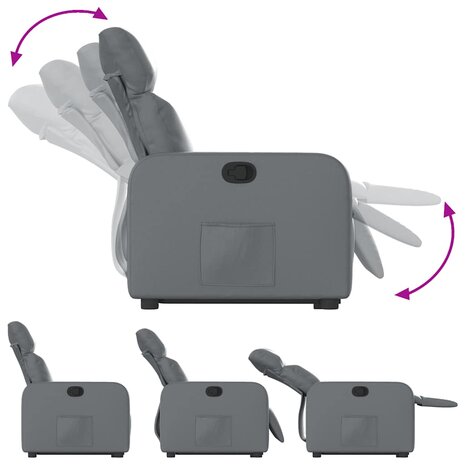 Sta-op-stoel kunstleer grijs 7