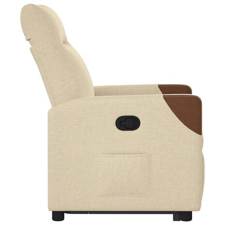 Sta-op-stoel verstelbaar stof crèmekleurig 6