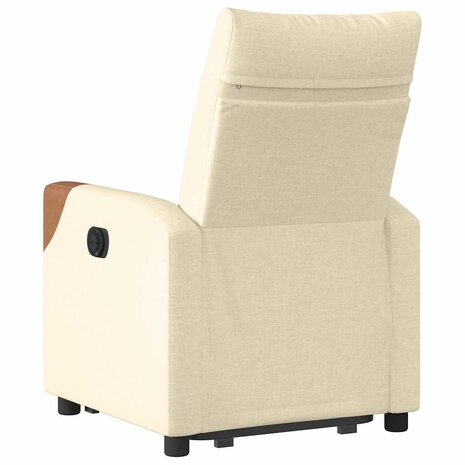 Sta-op-stoel verstelbaar stof crèmekleurig 7