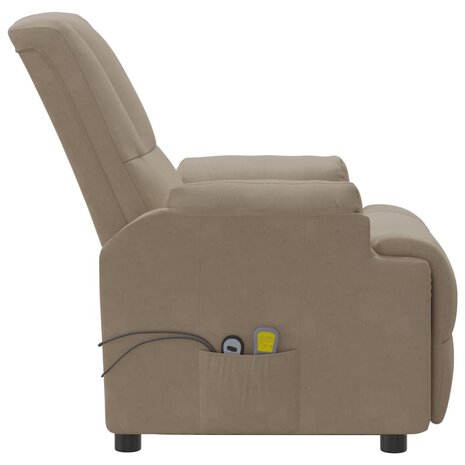 Sta-op-massagestoel kunstsuède taupe 6