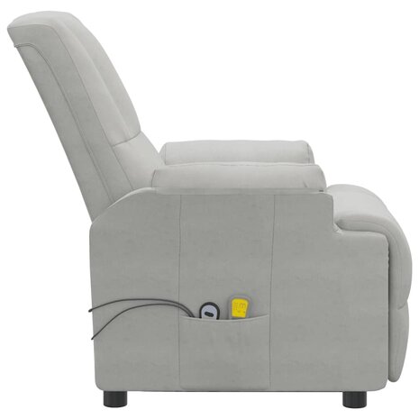 Sta-op-massagestoel kunstsuède lichtgrijs 6