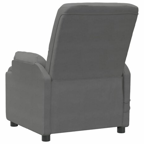Sta-op-massagestoel kunstsuède donkergrijs 7