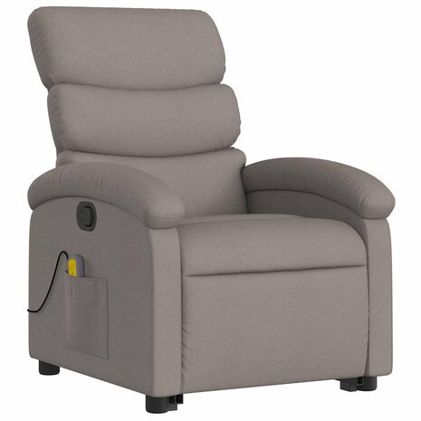 Sta-op-massagestoel verstelbaar stof taupe 4