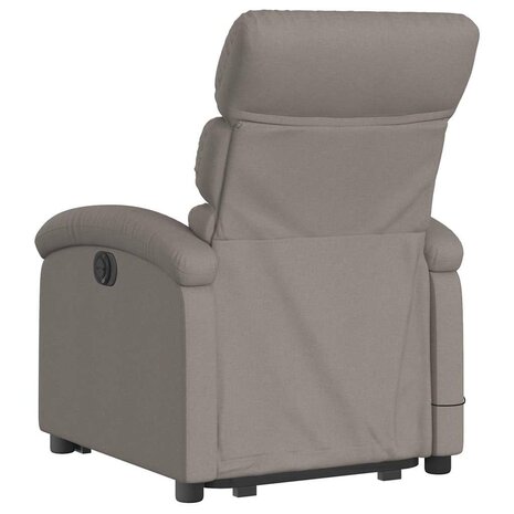Sta-op-massagestoel verstelbaar stof taupe 5