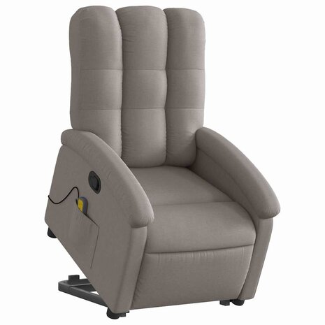Sta-op-massagestoel verstelbaar stof taupe 3