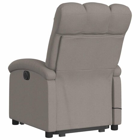 Sta-op-massagestoel verstelbaar stof taupe 5