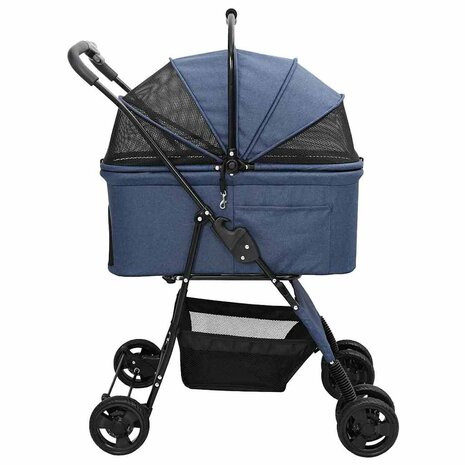 Opvouwbare Huisdierenwagen Verstelbaar Blauw 81 x 47 x 99 cm 7