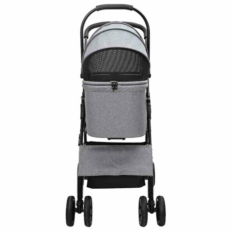Opvouwbare Huisdierenwagen Verstelbaar Grijs 81 x 47 x 99 cm 6