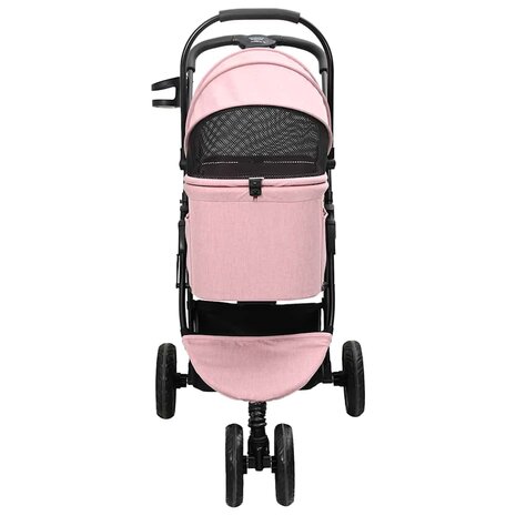 Opvouwbare Huisdierenwagen Verstelbaar Roze 78 x 54 x 101 cm 7