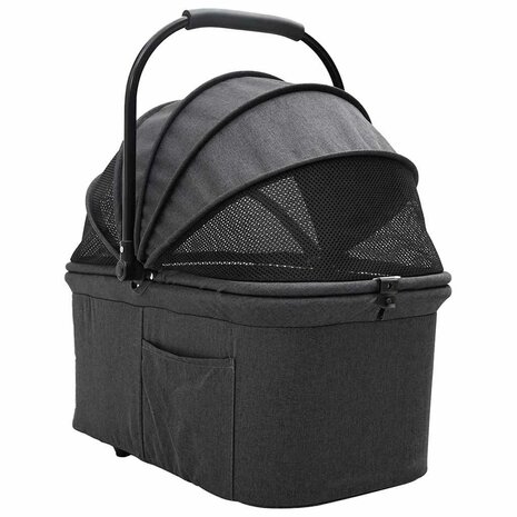 Opvouwbare Huisdierenwagen Verstelbaar Zwart 78 x 54 x 101 cm 4
