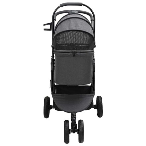 Opvouwbare Huisdierenwagen Verstelbaar Zwart 78 x 54 x 101 cm 7