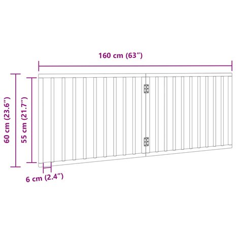 Hondenhek inklapbaar 2 panelen 160 cm populierenhout 9