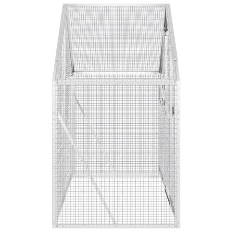 Volière 179x100x185 m aluminium zilverkleurig 4