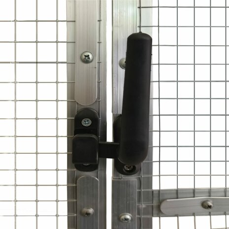 Volière 179x100x185 m aluminium zilverkleurig 6