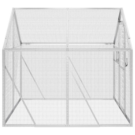 Volière 1,79x2x1,85 m aluminium zilverkleurig 4