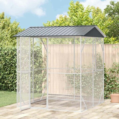 Vogelkooi Antraciet 215 x 208 x 247 cm Gegalvaniseerd staal 1