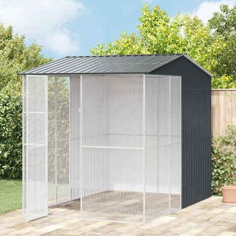 Vogelkooi Antraciet 215 x 310 x 247 cm Gegalvaniseerd staal 3