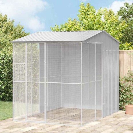 Vogelkooi Grijs 215 x 310 x 247 cm Gegalvaniseerd staal 1