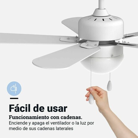 Plafondventilator Universal Blue 2015-UVT1355-23 Wit 50 W 8