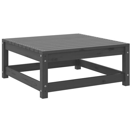 2-delige Loungeset met kussens massief grenenhout grijs 4