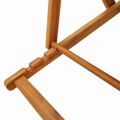 Strandstoel 2 pcs Bruin 61.5 x 123 x 82cm Massief acaciahout 6