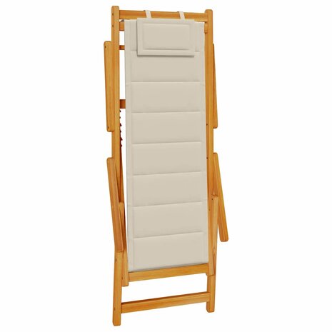 Strandstoel 2 pcs Bruin 61.5 x 123 x 82cm Massief acaciahout 5