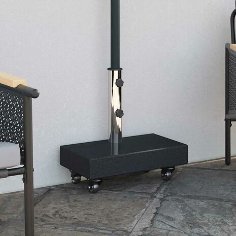 Parasolvoet Zwart 45 x 25 x 45 cm Graniet, staal 4