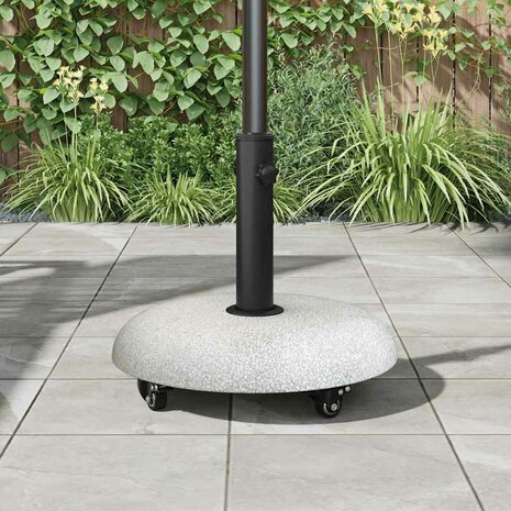 Parasolvoet Lichtgrijs en zwart 45 x 45 x 40 cm Beton en Metaal 4