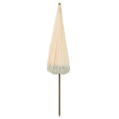 Parasol Geel en Wit Ø 160 x 195 cm Staal 4