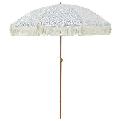 Parasol Grijs en Wit Ø 160 x 195 cm Staal 2
