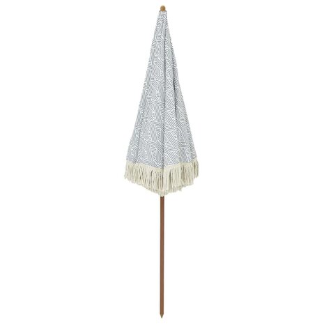 Parasol Grijs en Wit Ø 160 x 195 cm Staal 4