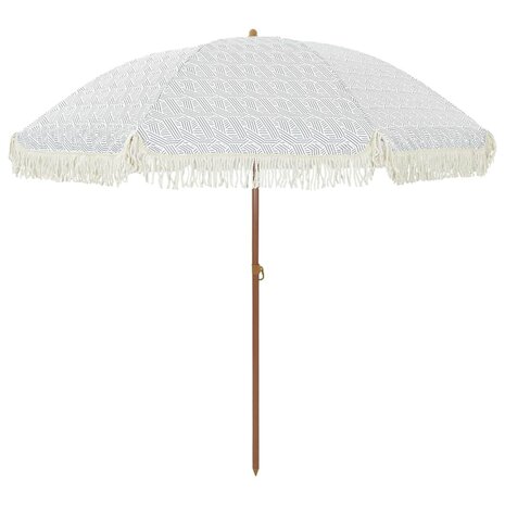 Parasol Grijs en Wit Ø 205 x 209 cm Staal 2