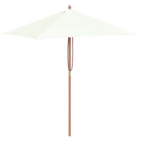 Parasol met houten paal 150x200 cm zandkleurig 2