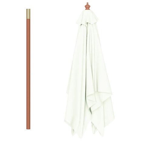 Parasol met houten paal 150x200 cm zandkleurig 5