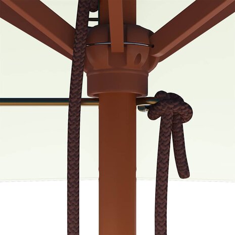 Parasol met houten paal 150x200 cm zandkleurig 9