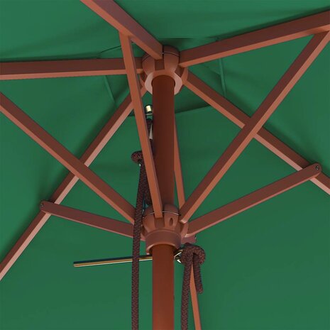 Parasol met houten paal 150x200 cm groen 7