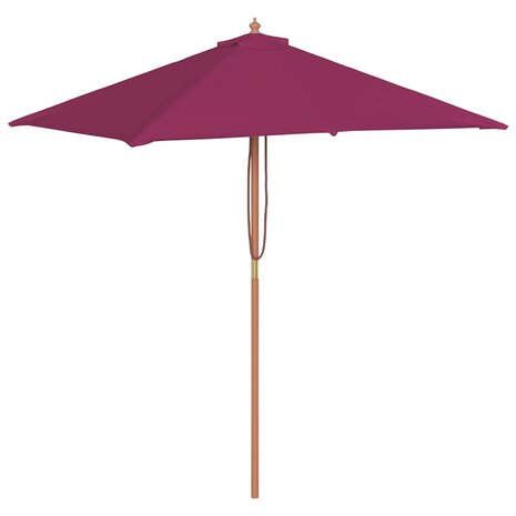 Parasol met houten paal 150x200 cm bordeauxrood 2