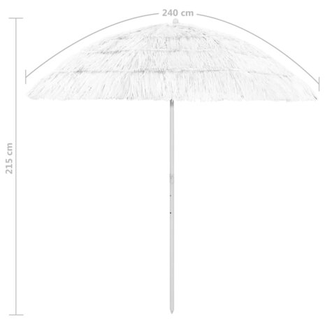 Strandparasol Hawaï 240 cm wit 8