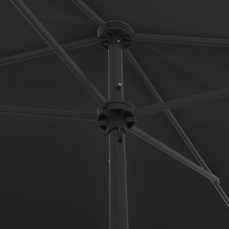 Strandparasol 200x125 cm zwart 6