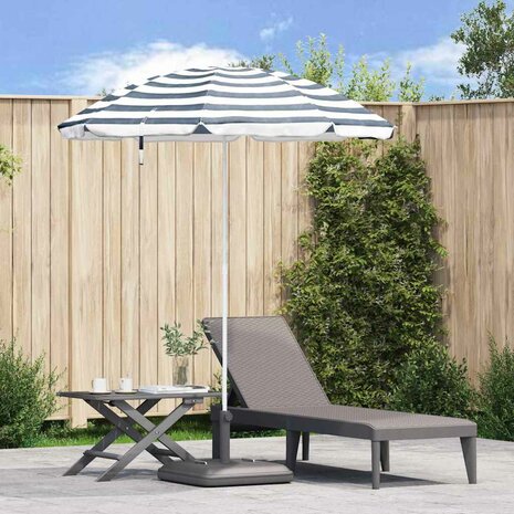 Strandparasol Blauw en wit 161 x 193 cm Polyester 1