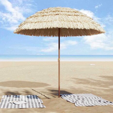 Strandparasol Bruin Ø 206 x 209.5 cm Staal 3