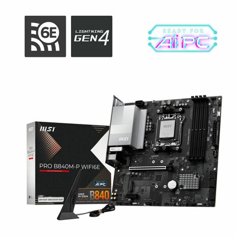 Moederbord MSI PRO B840M-P WIFI6E AMD AM5 AMD 5