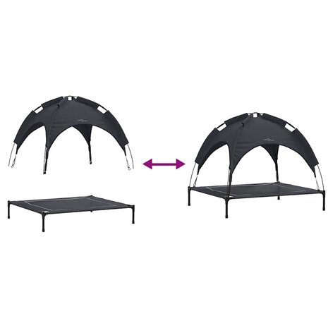 Hondenbed Zwart xl Staal 9