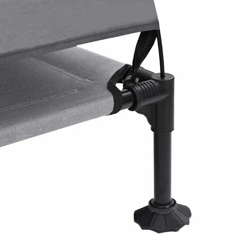 Verhoogd Hondenbed Lichtgrijs 127 x 81 x 108 cm Stof en Staal 7