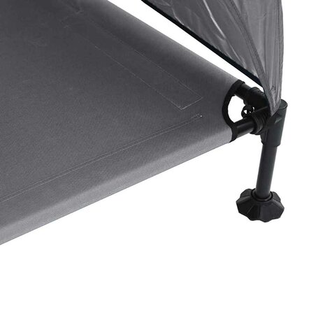 Verhoogd Hondenbed Lichtgrijs 127 x 81 x 108 cm Stof en Staal 8