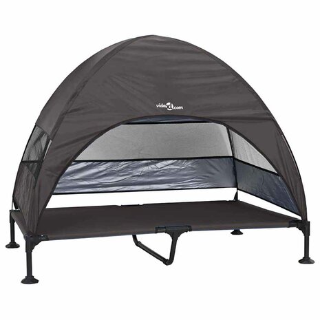 Verhoogd Hondenbed Bruin 127 x 81 x 108 cm Stof en Staal 2