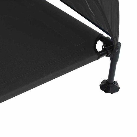 Verhoogd Hondenbed Zwart 127 x 81 x 108 cm Stof en Staal 8