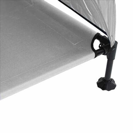 Verhoogd Hondenbed Zilvergrijs 127 x 81 x 108 cm Stof en Staal 8