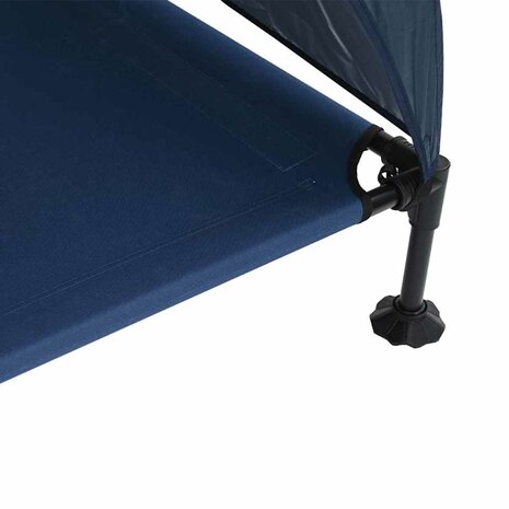 Verhoogd Hondenbed Marineblauw 127 x 81 x 108 cm Stof en Staal 8