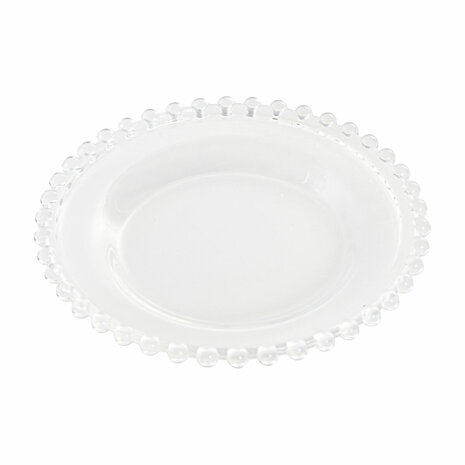 Dinerbord Home ESPRIT Transparant Kristal 15,6 x 15,6 x 1,7 cm 2
